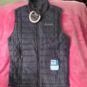 Men's (S) Columbia Voodoo Falls 590 TurboDown Charcoal Quilted Vest